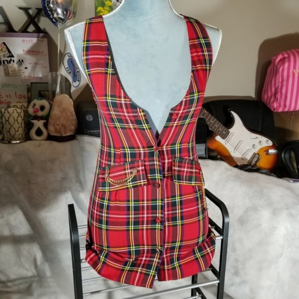 P.A.C.E. Button-Down Top with Gold Accents